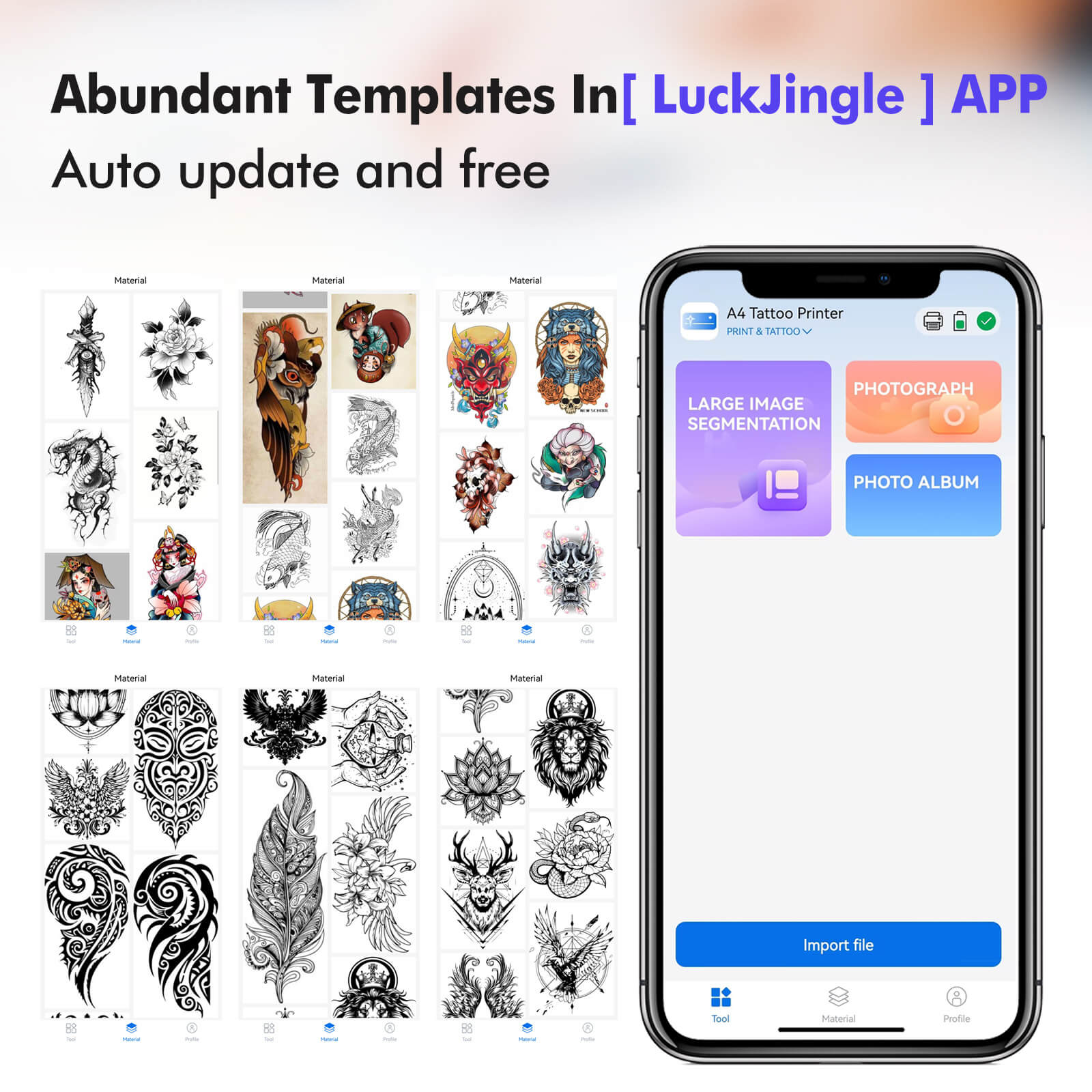 Impresora sin tinta Bluetooth Tattoo Mate