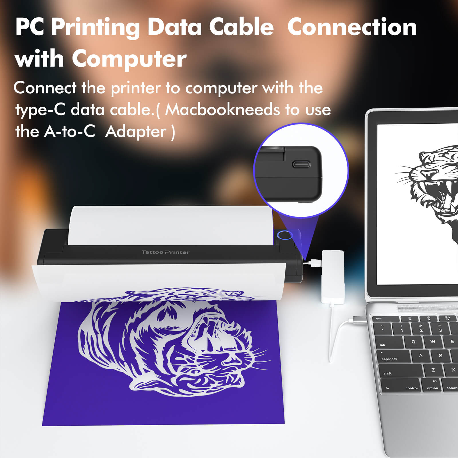 Impresora sin tinta Bluetooth Tattoo Mate