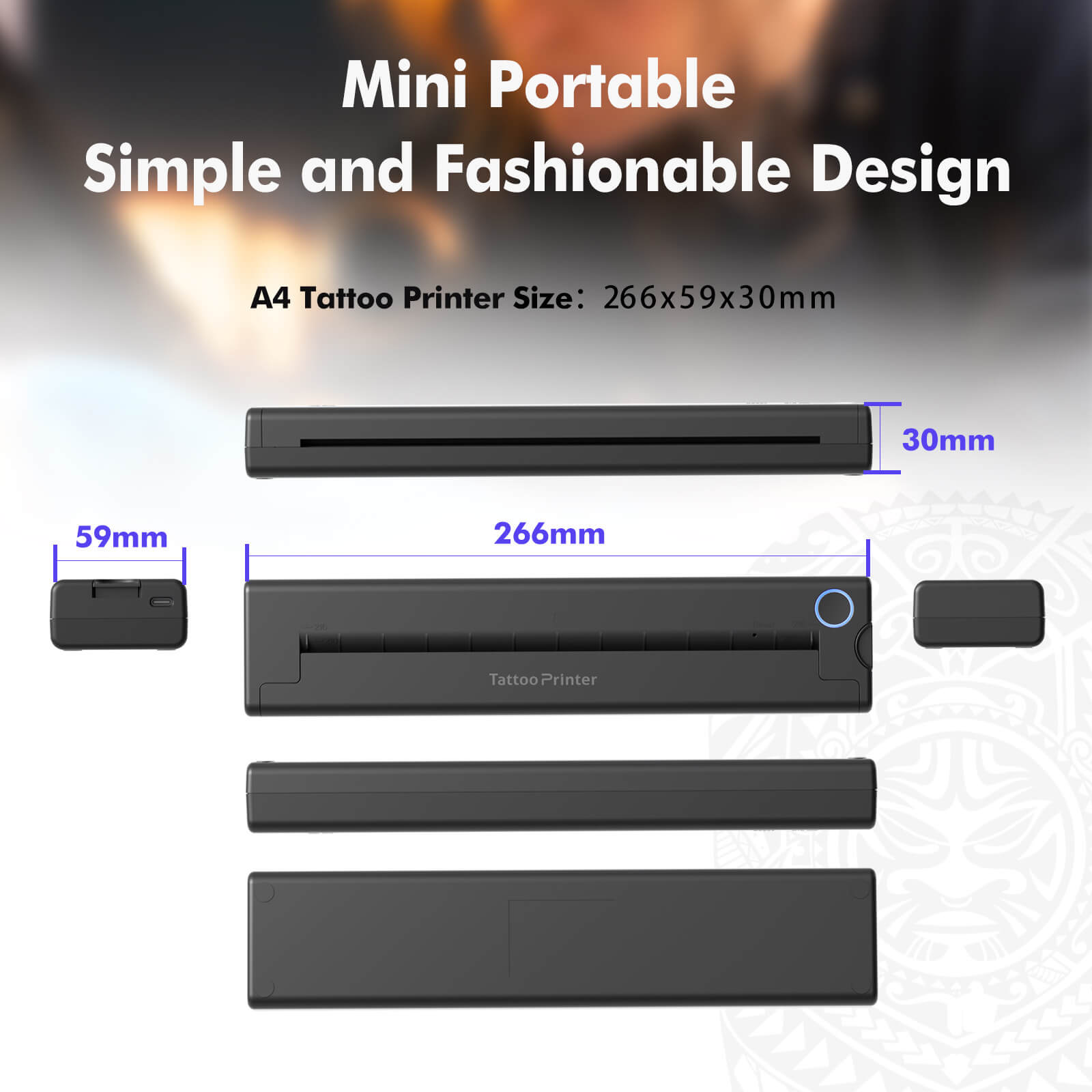 Impresora sin tinta Bluetooth Tattoo Mate