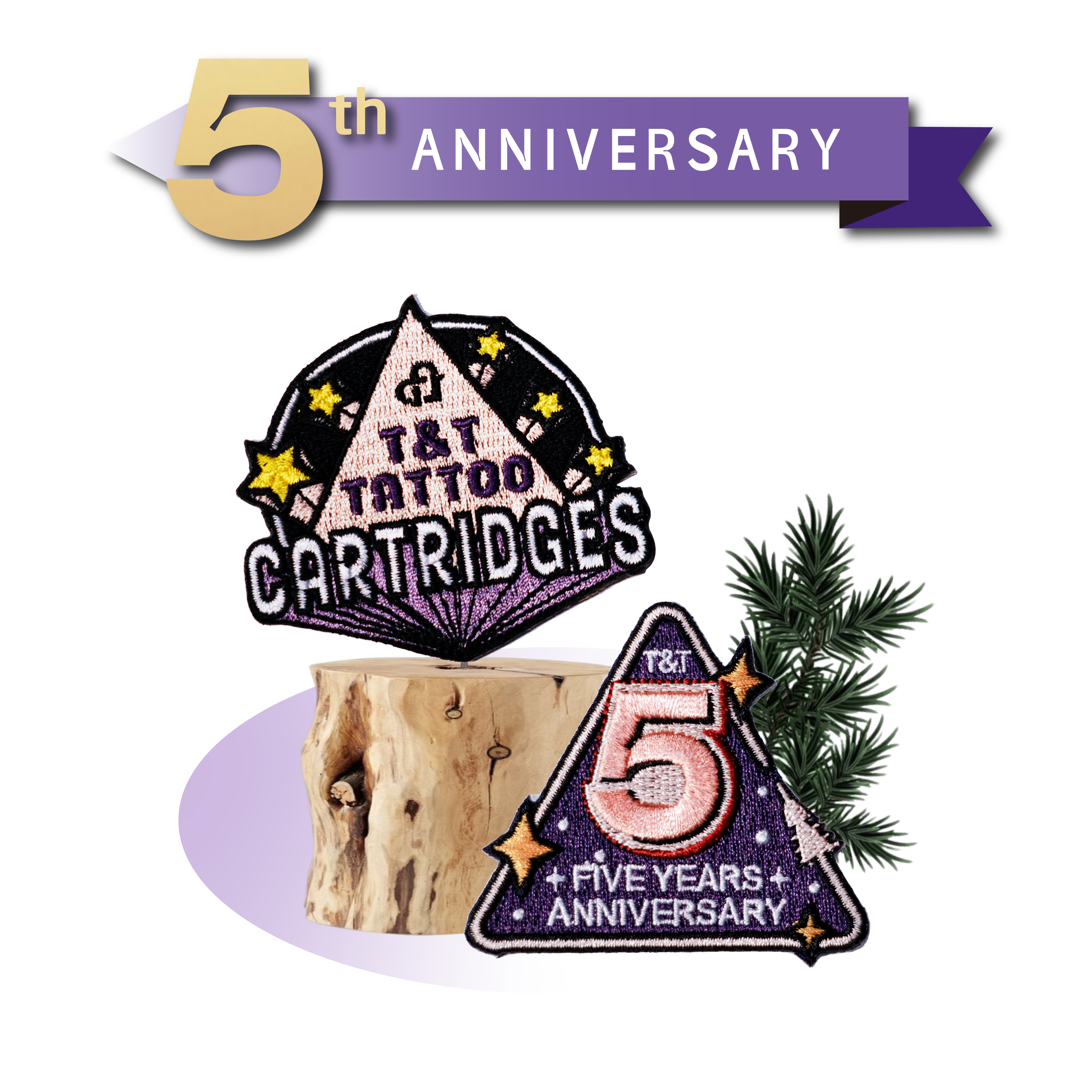 5th Anniversary Fabric Patch