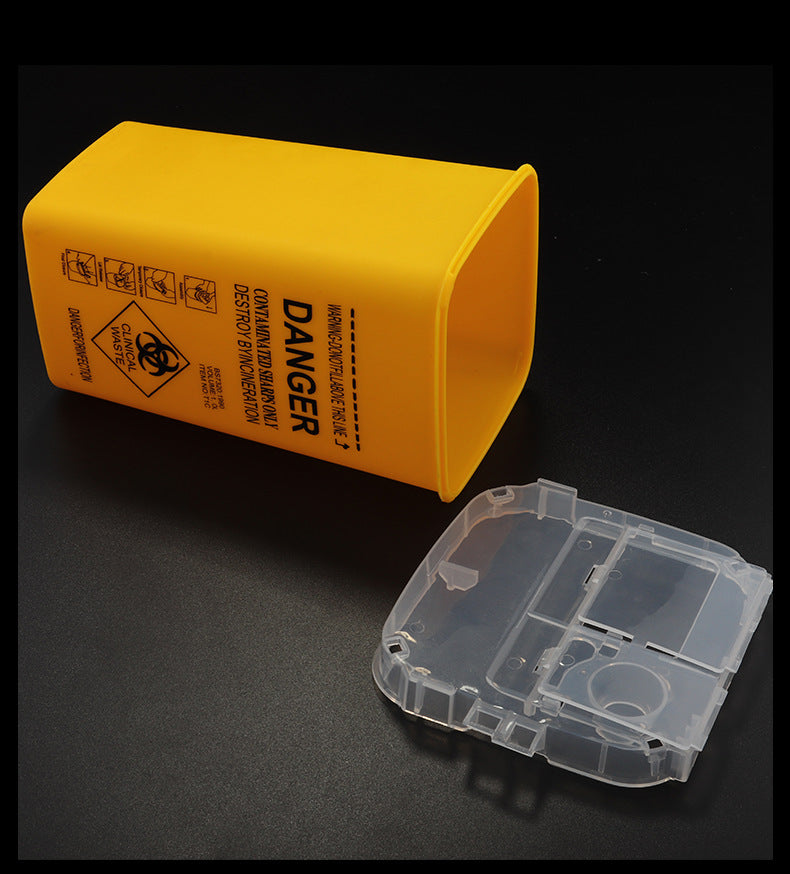 Sharps Container with Split Lid Design and Locking Mechanism for Sharp Waste Disposal, 1 Quart