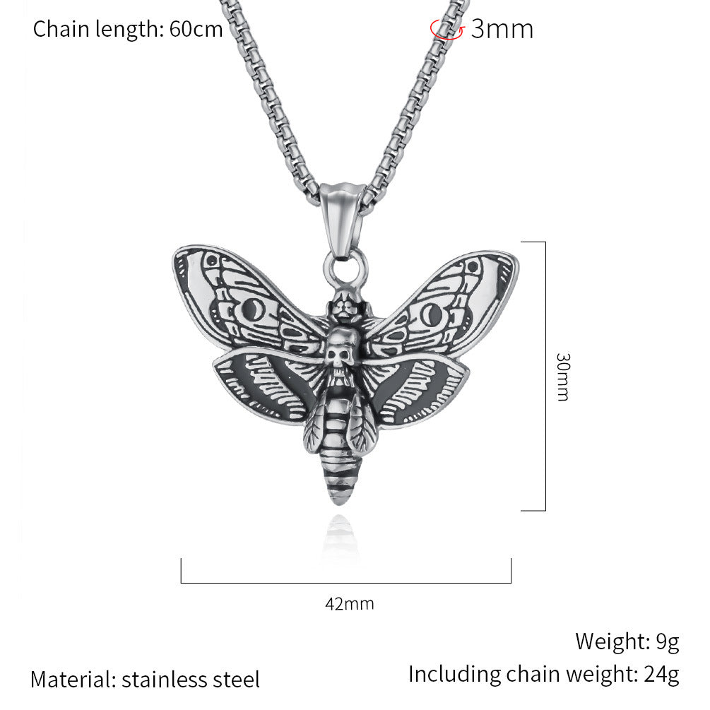 Death Moth Necklace – Dark Street Tattoo Jewelry