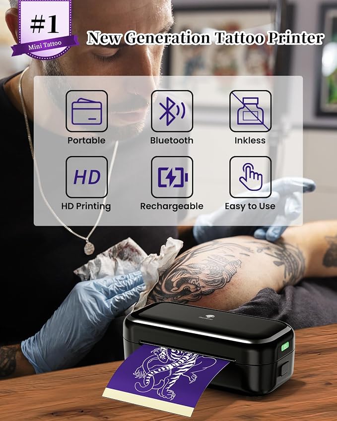Tattoo Mate Bluetooth Tintenloser Drucker