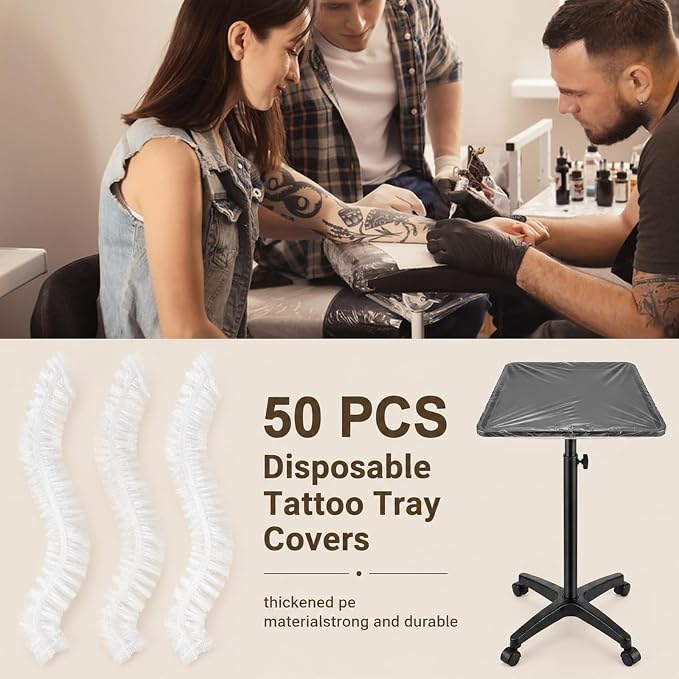50 PCS Tattoo Tray Covers, Disposable Arm Rest Covers 23.6 x 27.5 inch （60*70cm）