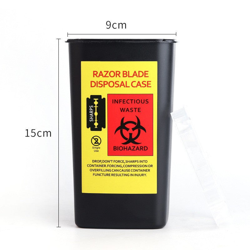 Sharps Container with Split Lid Design and Locking Mechanism for Sharp Waste Disposal, 1 Quart